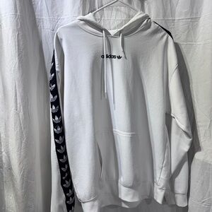 Adidas White Hoodie with Black Accents